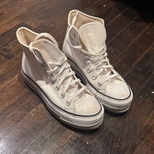 Classic Cream High-Top Sneakers